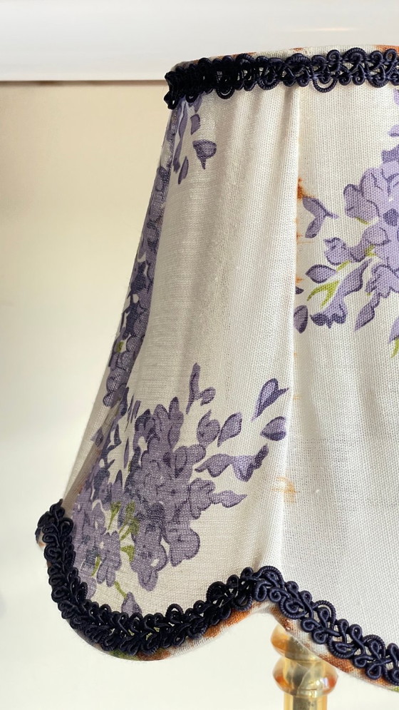 Vintage Plexiglas and lilac fabric lamp – Table lamps, Textile (photo 8 of 29)