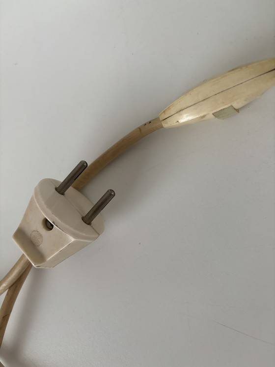 Image 1 of Vintage white Delft hand lamp with globe (marked)