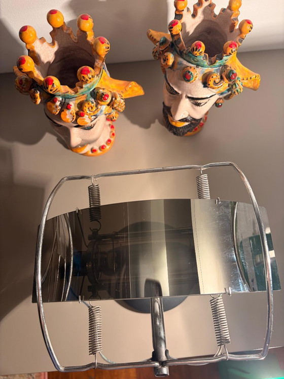 Pair of Artemide Sidecar Warrior Wall lights, Vintage design, Perfect condition, Glass, Silver (photo 4 of 14)