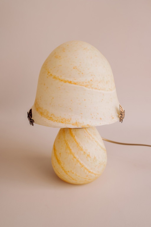 Vintage Paté De Verre Lamp From La Rochère