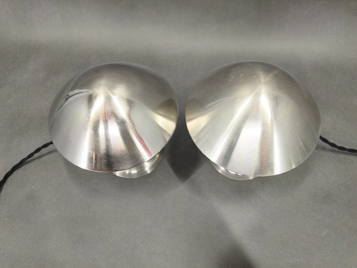 Paire de lampes de table réglables chromées de style Bauhaus, Tchécoslovaquie des années 1930