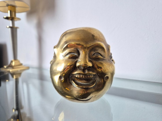Image 1 of Four faces (four emotions) brass Buddha