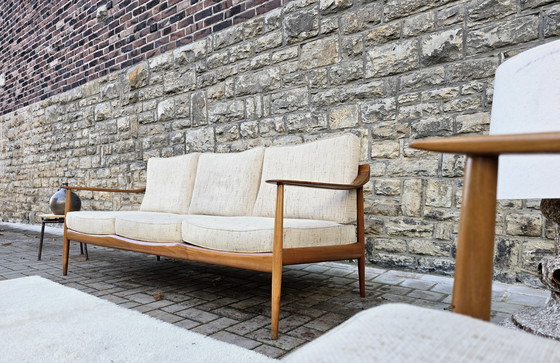 Image 1 of Ensemble de sièges Knoll Antimott années 60, canapé, fauteuils, bancs, style vintage milieu du siècle