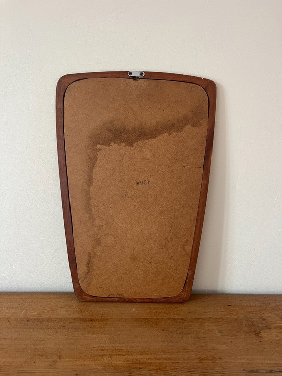 Image 1 of Specchio vintage danese in teak - Dimensioni ridotte - Bordi organici