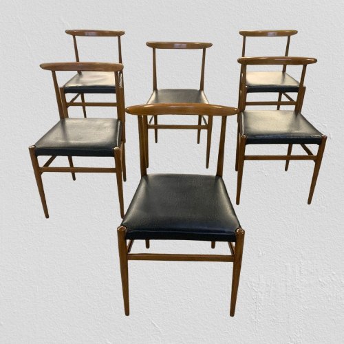 Image 1 of 6 Chaises de salle à manger Mid Century