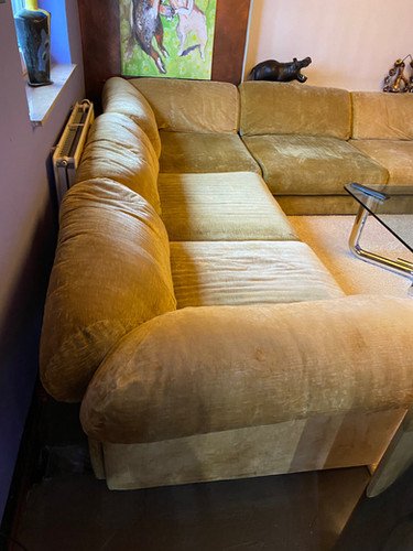 Neue Wiener Werkstätten 70s Lounge Sofa in Green Velour Sectional – Couches (photo 6 of 38)