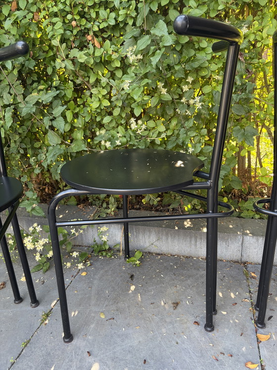 6 Vintage Postmodern Italy Chairs 1980s – Dining chairs, Metal (photo 13 of 15)