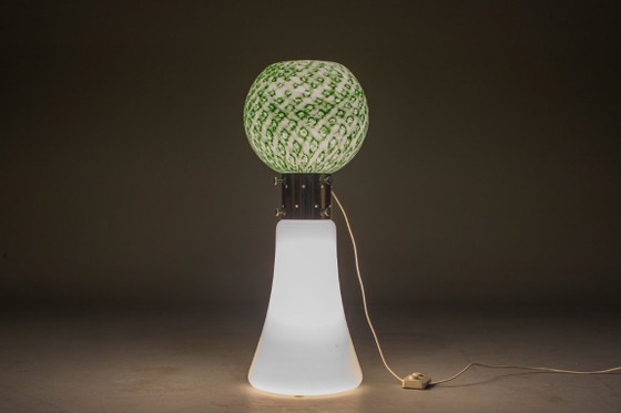 Image 1 of Murano Floor Lamp in Green Glitter Glass attributed to Mazzega, 1960s