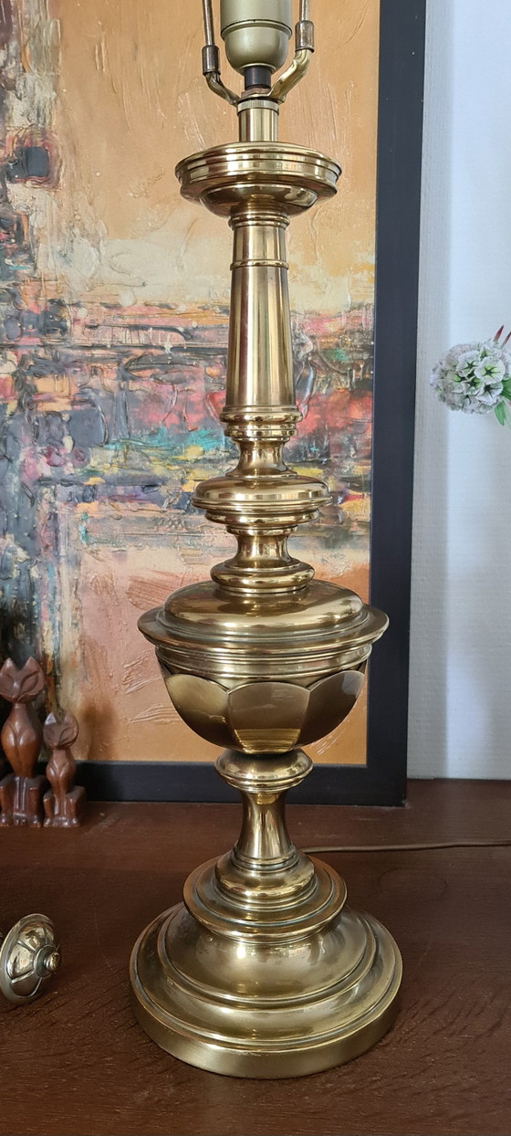 Image 1 of Mid-Century messing Stiffel tafellamp 