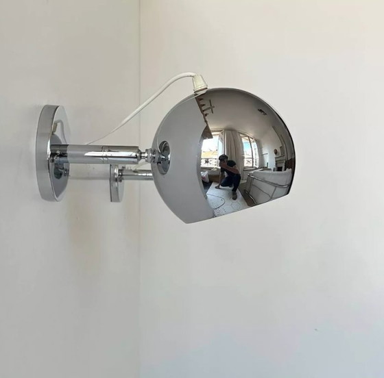 Image 1 of Coppia di applique vintage in cromo, regolabili, Francia 1960