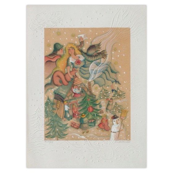 Image 1 of Françoise DEBERDT Maison de poupée III Litografia firmata 1985