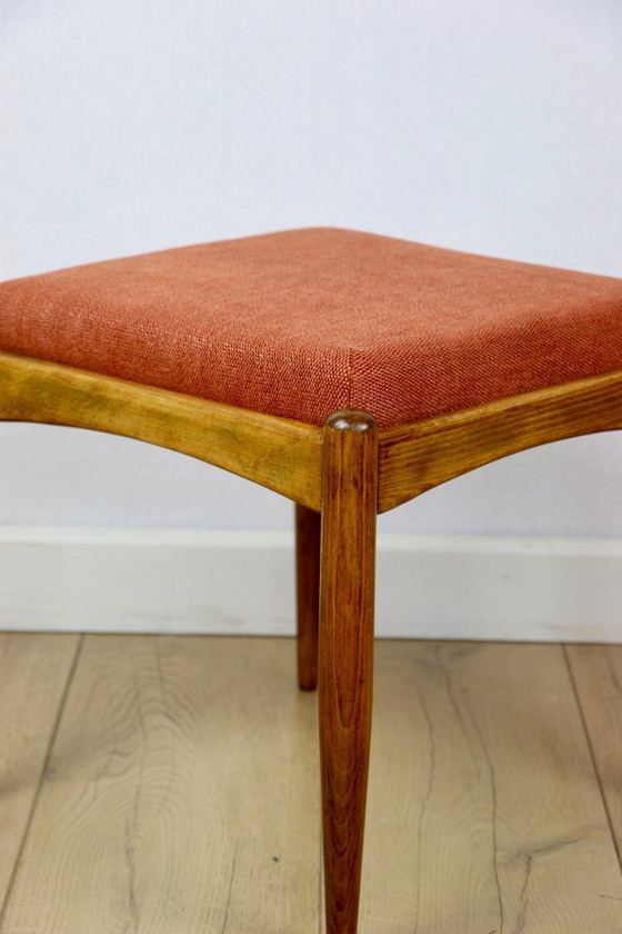 Image 1 of Edmund Homa stool, orange brick structural seat
