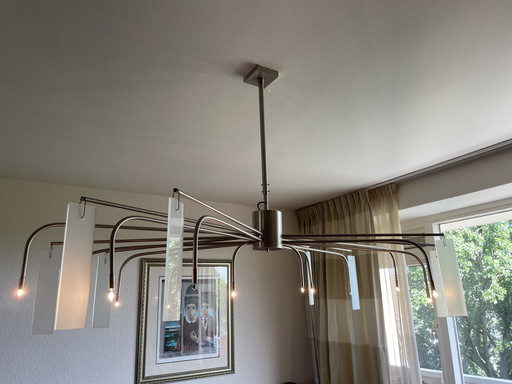 Unique dining room lamp metal with glass