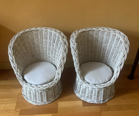 Set per bambini in rattan vintage anni '60 – Sedie e poltrone, Tessile (photo 3 of 6)