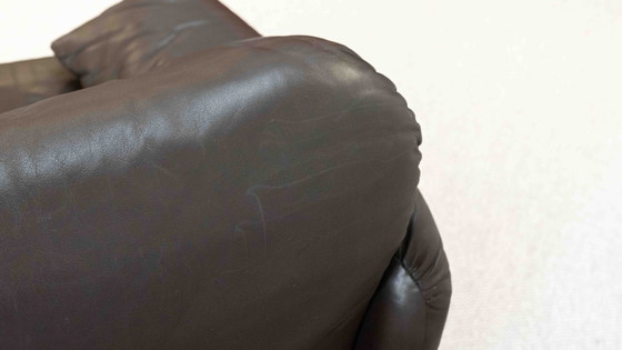 Image 1 of Cassina Maralunga 3-Sitzer-Sofa aus Leder von Vico Magistretti