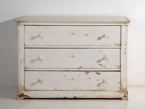 Commode blanche antique (c.1920) #24 (photo 21 of 40)