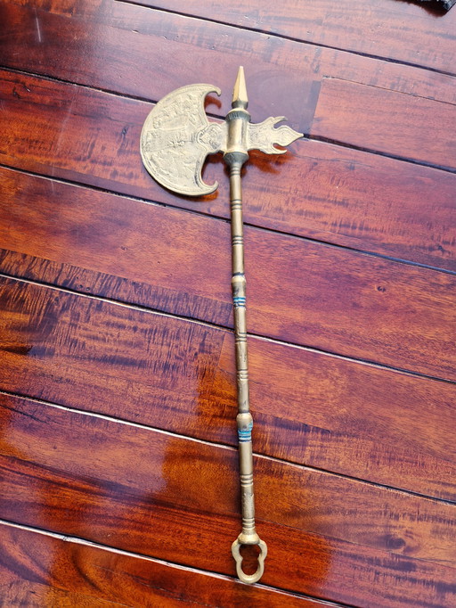 Brass axe, 60 cm decorative piece