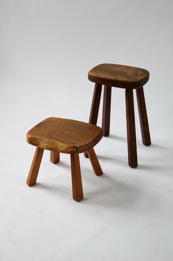 Set von antiken, handgefertigten Hockern, Belgien, 20. Jahrhundert – Atelier Andre Smalle, Wood (photo 3 of 9)
