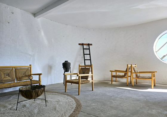 Image 1 of Boho Vintage Mid Century Sofa Set Stoelenset Zitgroep Jaren 60 70 Suite Banken