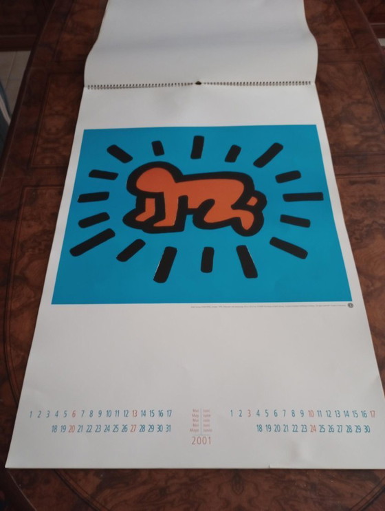 Image 1 of Calendario de carteles de gran tamaño de Keith Haring 2001