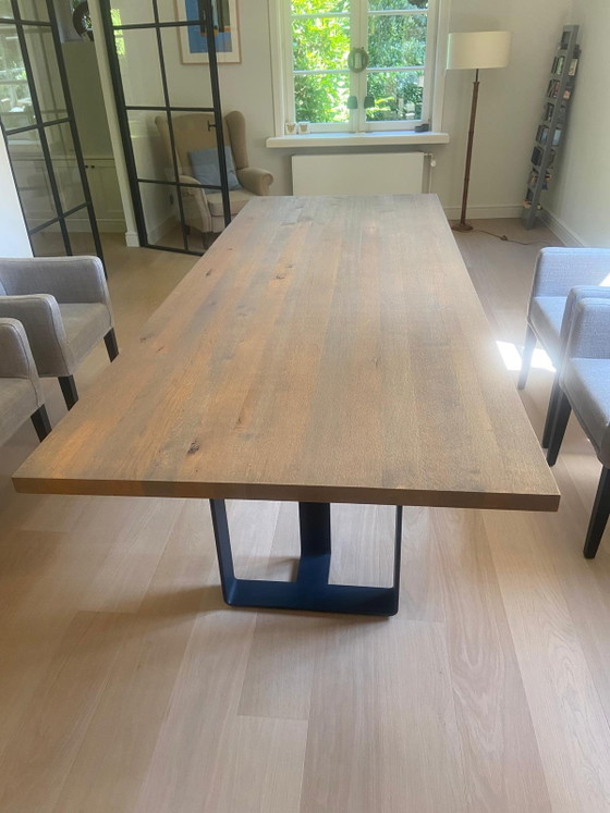 Image 1 of Table de salle à manger en chêne Scapa Home avec 6 chaises