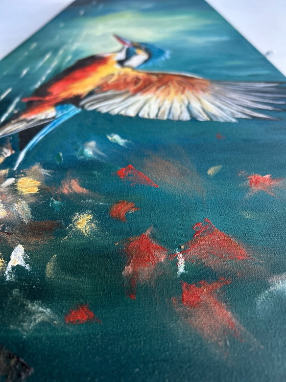 Dipinto Martin Pescatore, Dipinti e disegni, Cotone, Multicolore (foto 4 di 6)