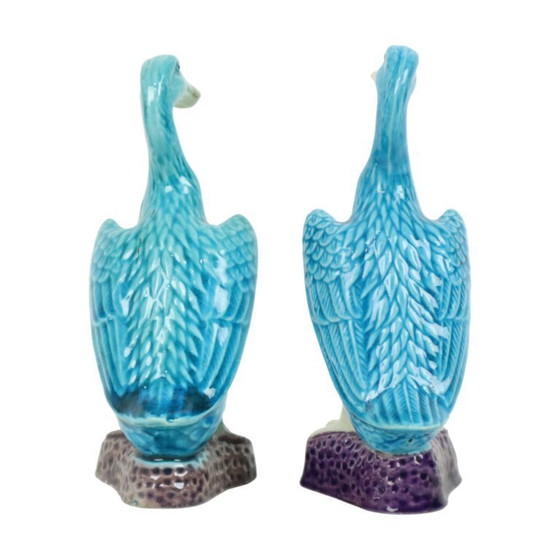 Image 1 of Duck Figurine Couple Chinese Porcelain