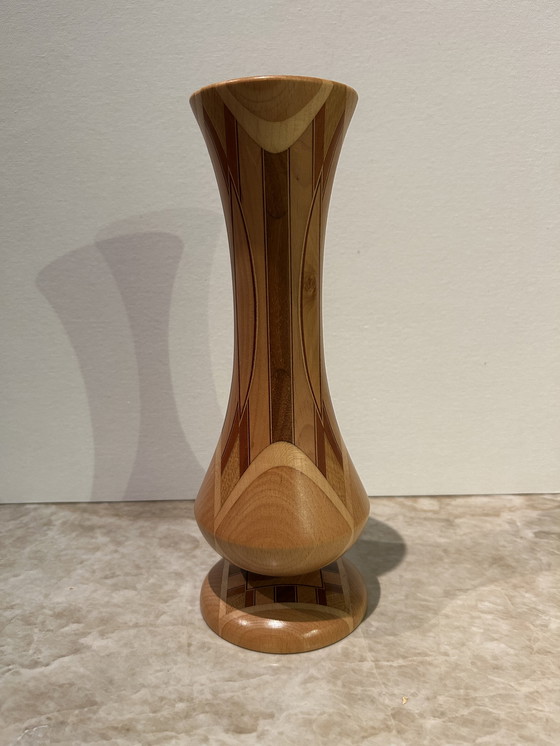 Image 1 of Elegant turned wooden vase