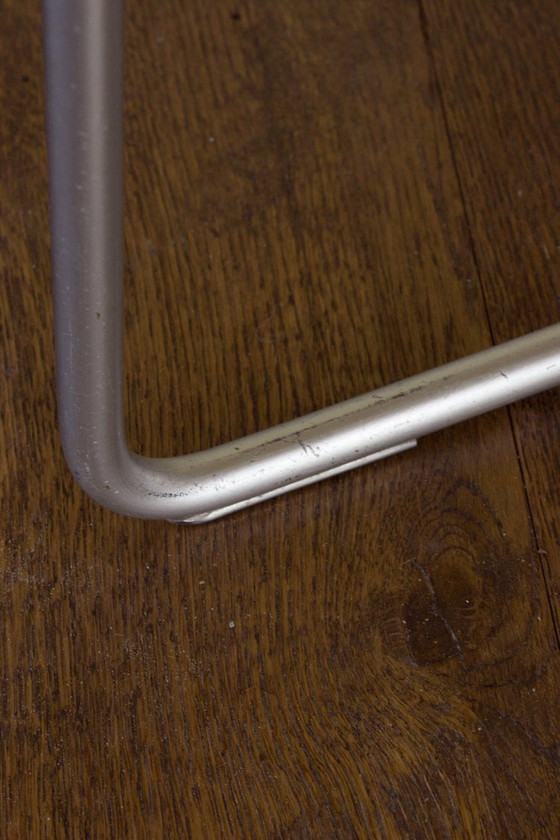 Image 1 of 5 x Aluflex Armin Wirth Black Skai Chairs 1950s