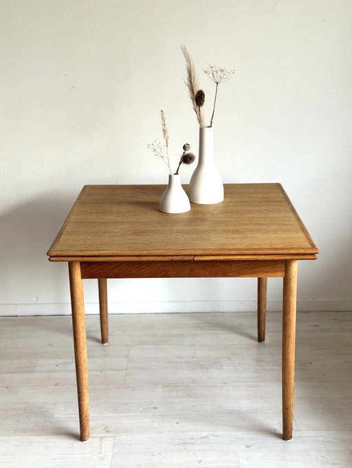 Vintage Danish square extendable dining table 1960s