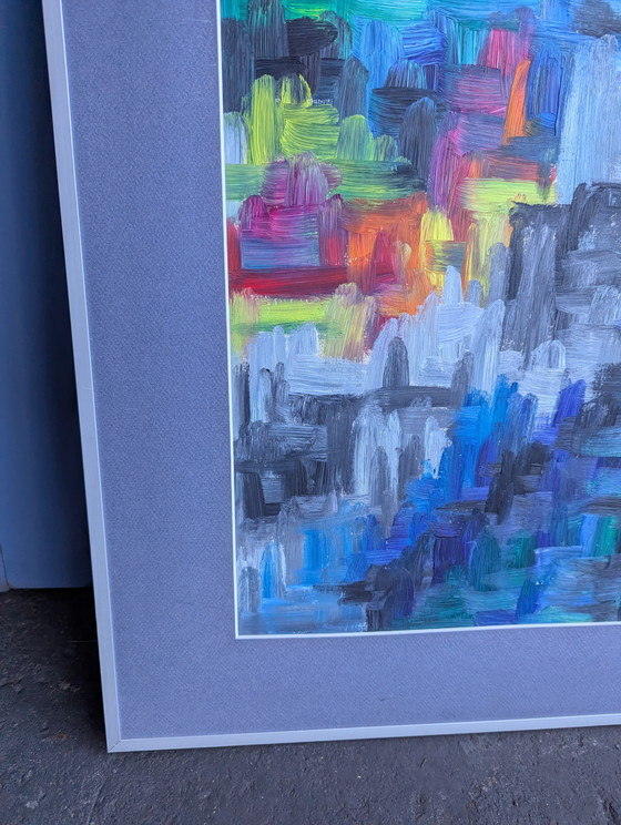 Image 1 of Abstract painting blue