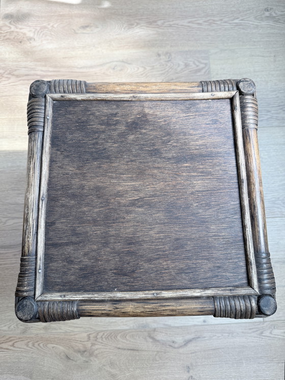 Image 1 of Ensemble de tables gigognes vintage en rotin Manou / Mime (années 1970)