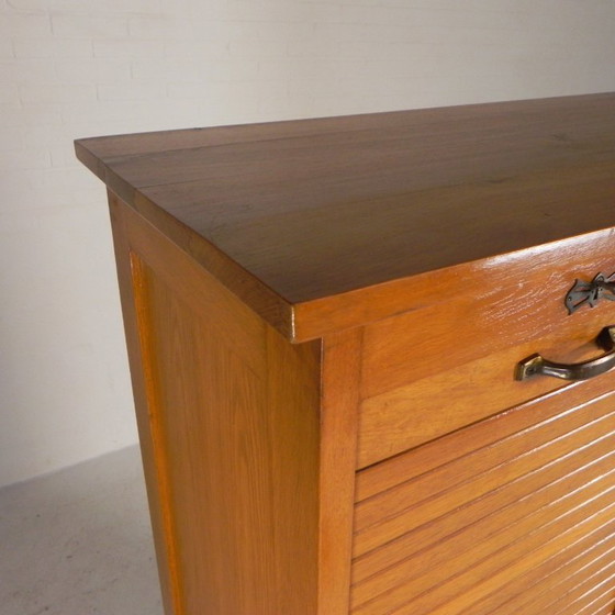 Armadio a serrandina in rovere con 2 ante, alto 150 cm, anni '30 – Cassettiere, Legno (photo 6 of 21)