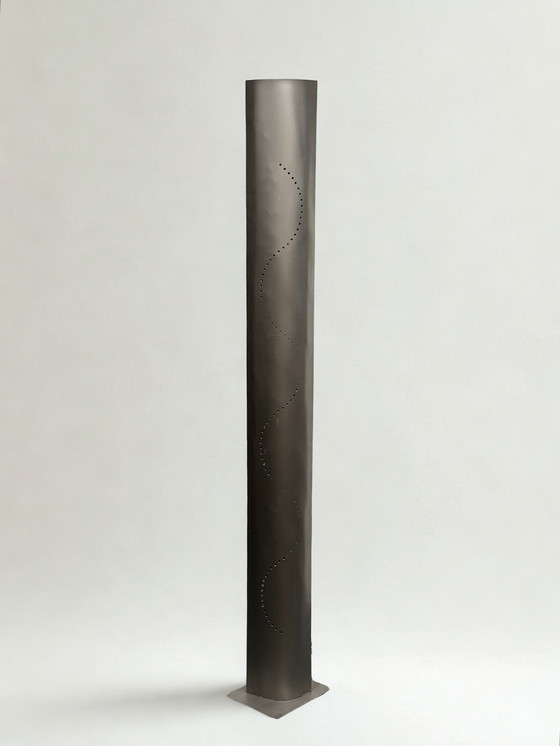 Image 1 of Vintage Steel Industrial Light Sculpture - Minimalist Design