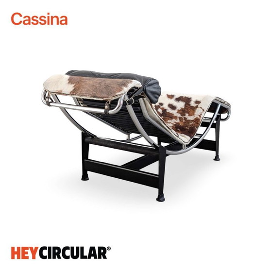 Originale Cassina LC4 Chaise Longue Vintage Le Corbusier Pelle di Mucca, Sedie da camera, Cromo, Multicolore (foto 3 di 15)