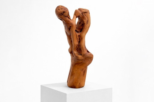 Vintage wooden statue sculpture