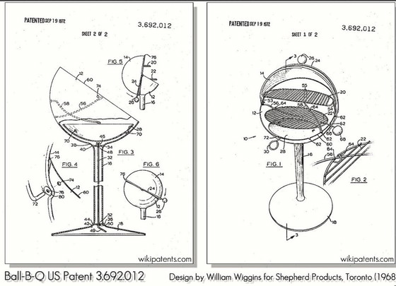 Image 1 of design vintage barbecue 1960 space age Ball-B-Q