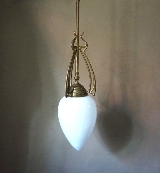 Image 1 of Plafonnier Art Déco en laiton