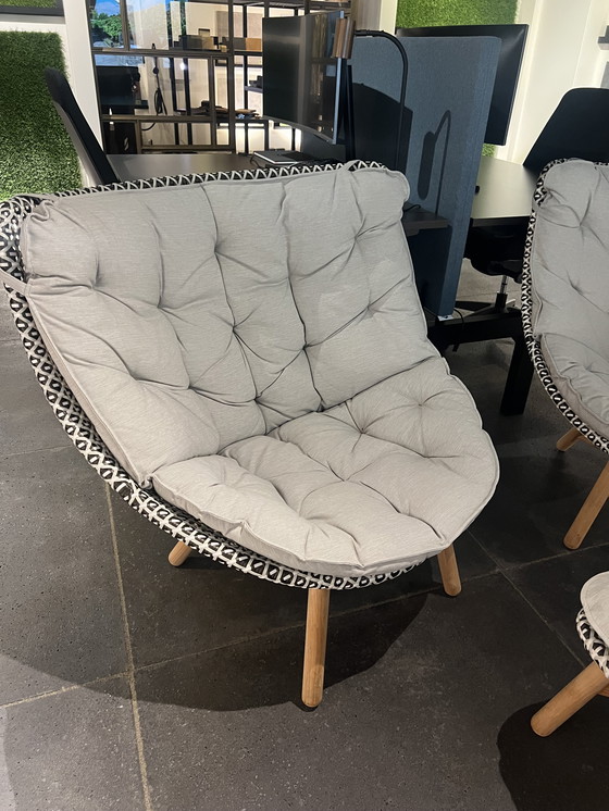 Image 1 of 5 x Dedon Ear Chair High + 2 x Dedon Hocker