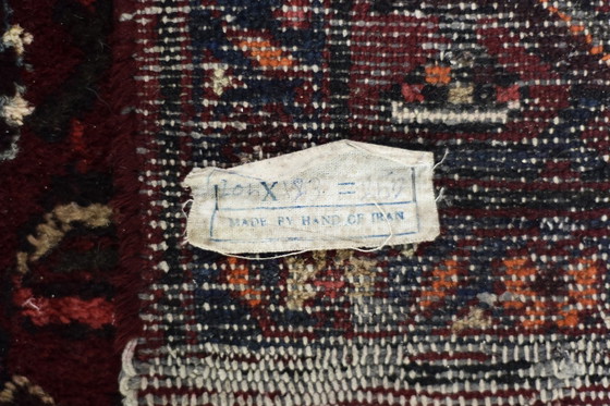 Image 1 of Vintage handgeweven oosters Hamadan vloerkleed uit het Midden-Oosten, jaren 1960