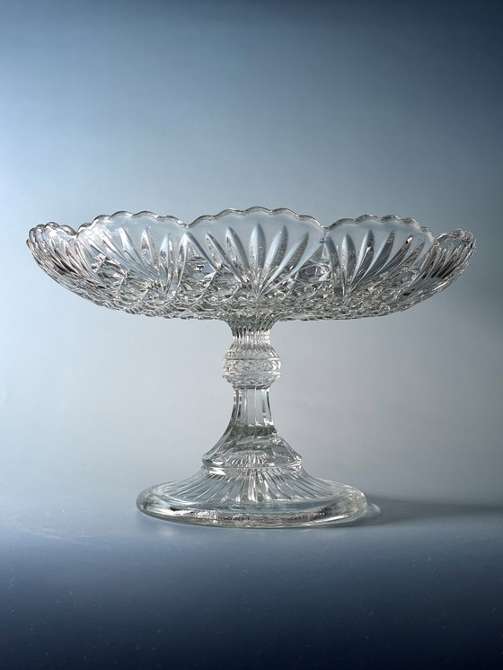 Image 1 of Verreries de Scailmont - Große Schale auf einem Fuß. Circa 1930er Jahre