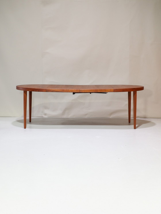 Image 1 of Extendable Dining Table Kai Kristiansen Round Teak Danish