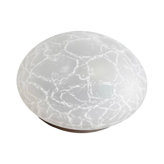 Image 1 of Modernist glass ceiling lamp VEB Narva Germany 1970s.