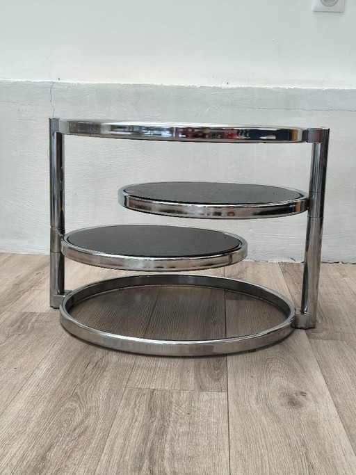 Bijzettafel met draaibaar blad, Leitmotif jaren 70 – Leitmotiv, salontafels, Metal (photo 2 of 7)
