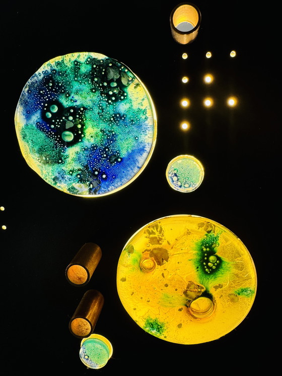 Image 1 of C-1701 KOLLAGEN-WANDLEUCHTE VON WILLEM VAN OYEN FÜR RAAK AMSTERDAM, NIEDERLANDE 1960er Jahre