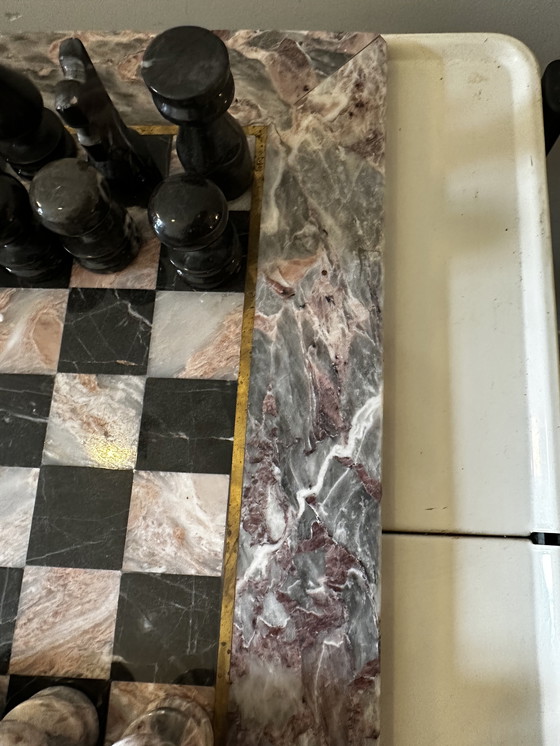 Image 1 of Scacchiera in marmo 34 cm