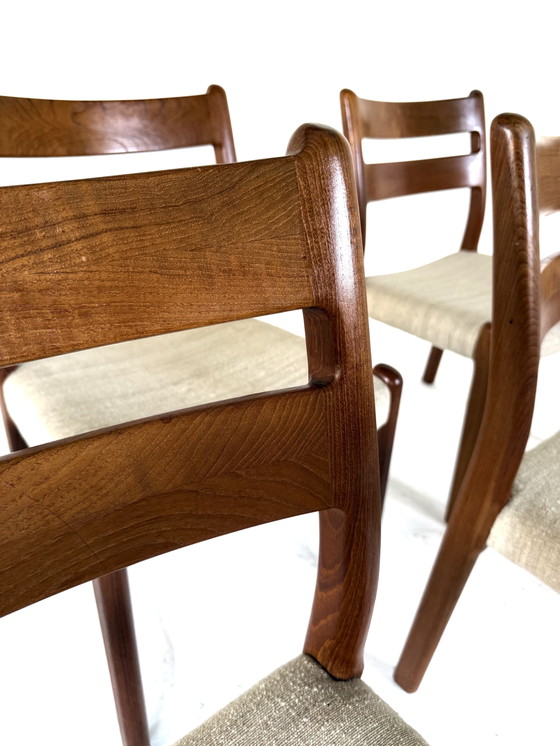 Image 1 of 6 chaises de salle à manger danoises vintage, EMC Møbler '80