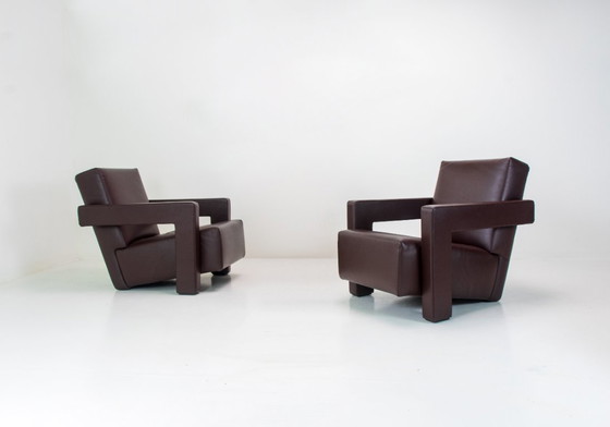 Image 1 of Set of 2 Cassina Utrecht Armchairs – Gerrit Rietveld (1935)