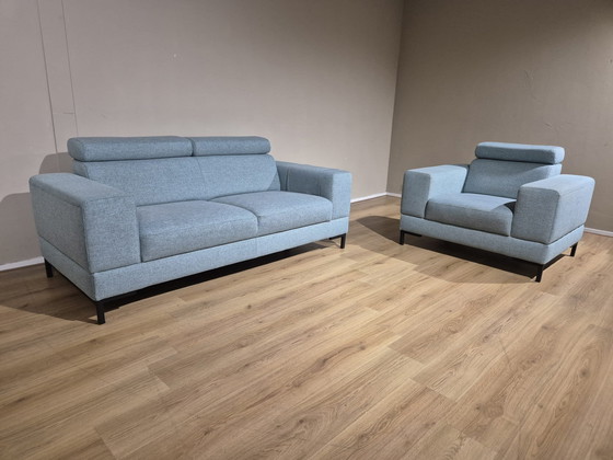 Image 1 of Montel Tosca 2.5-seater sofa - Blue - Fabric - Design