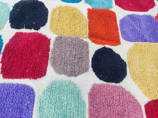 Kleurrijk handgemaakt vloerkleed 280 cm x 180 cm